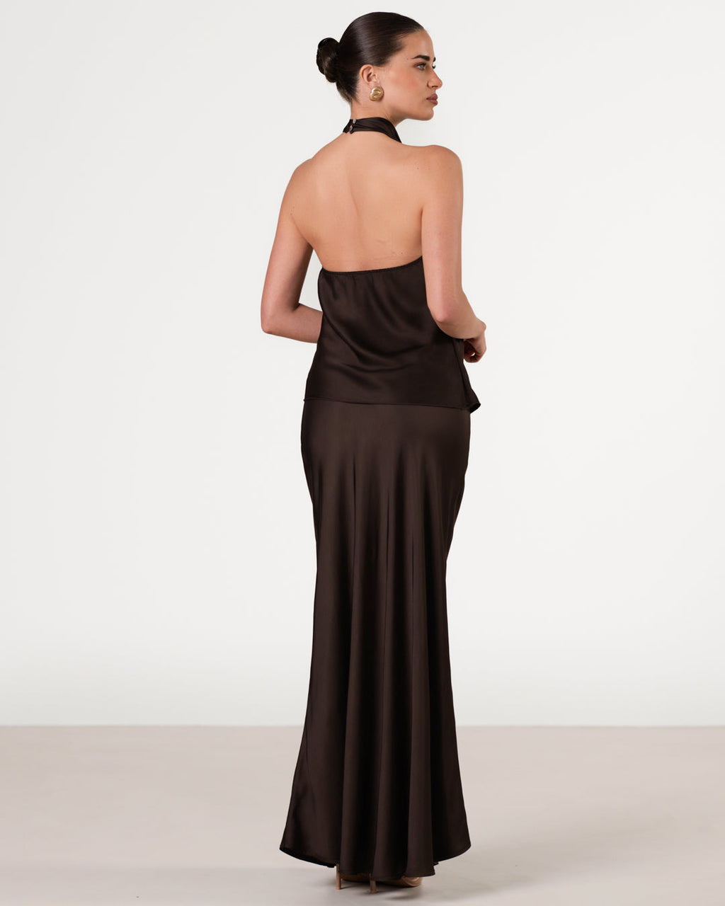 Carmen Backless Halterneck Top | Cocoa Soleil
