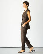 Maris Elastic Waist Trousers | Espresso Brown