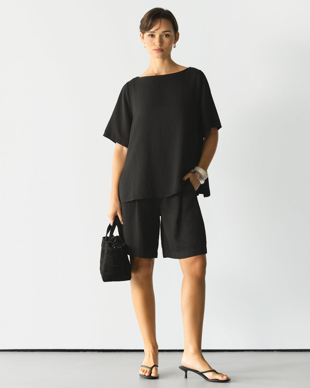 Esther Boxy Tee | Black