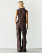 Sylvia Vest Top | Espresso Brown