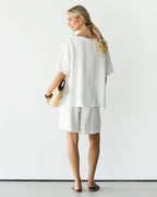 Esther Boxy Tee | White