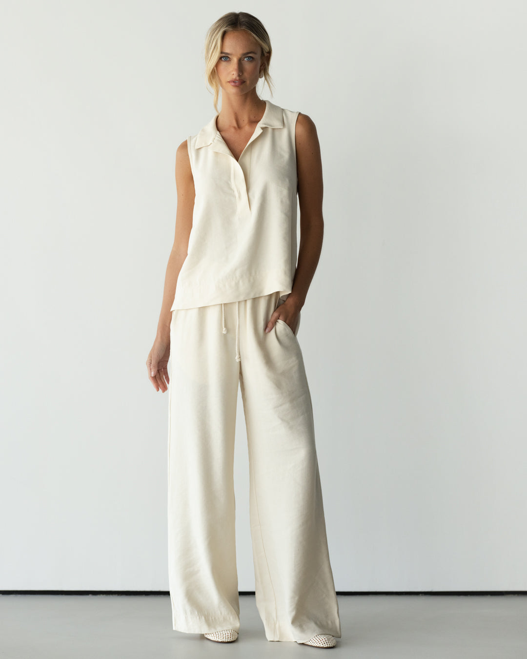 Sylvia Vest Top | Ivory