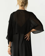 Brienne Lightweight Cape | Black