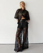 Roxie Lace Trousers | Black