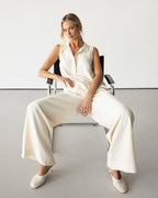 Sylvia Elastic Waist Trousers | Ivory