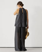 Clotilde Lightweight Elastic Waist Pants | Black