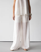 Clotilde Lightweight Elastic Waist Pants | Ivory