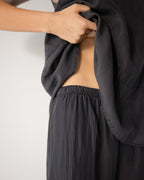 Clotilde Lightweight Elastic Waist Pants | Black