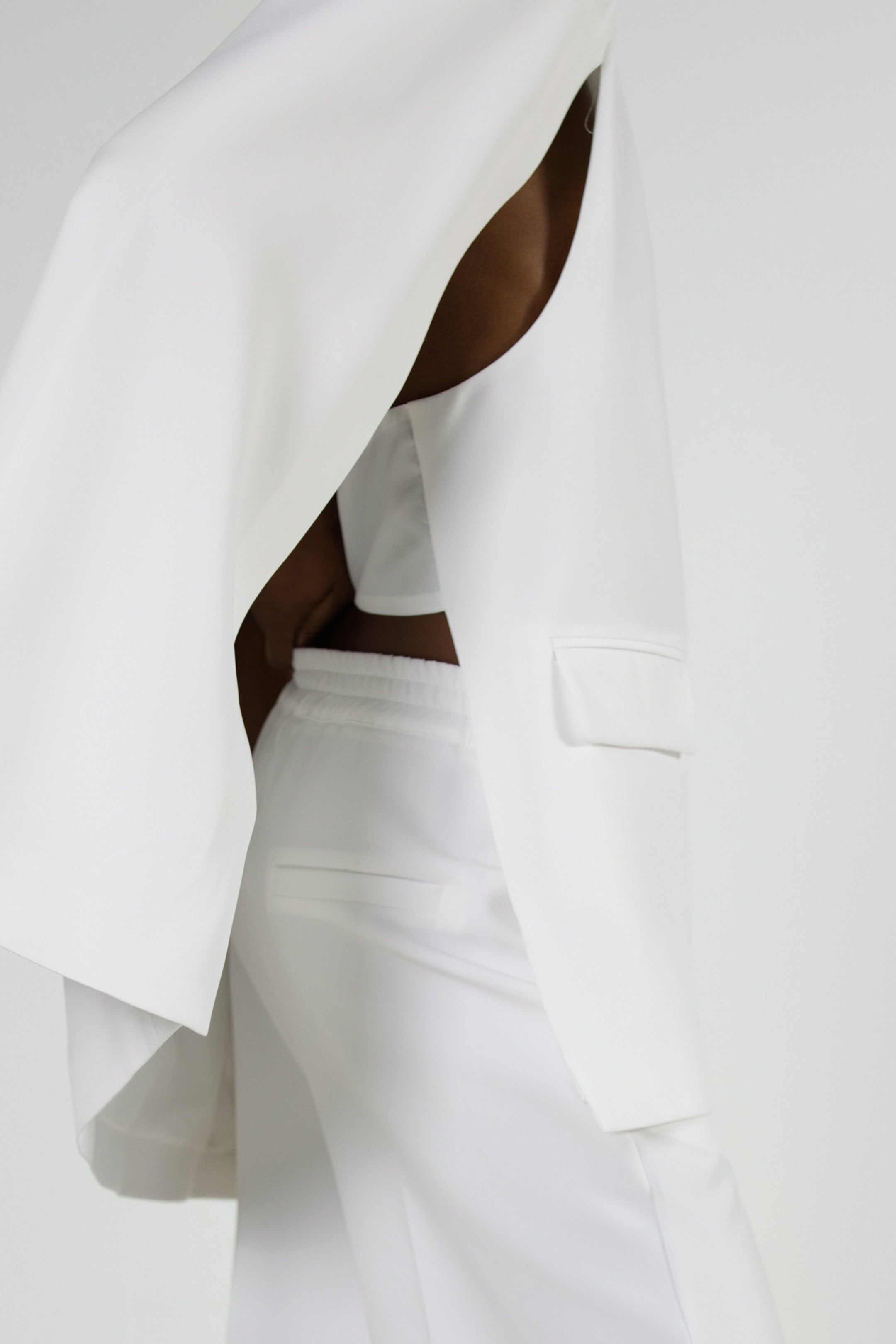 Spencer Tailored Elastic Waist Trousers | White