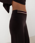 Yumi Elastic Waist Pants | Chocolate Brown