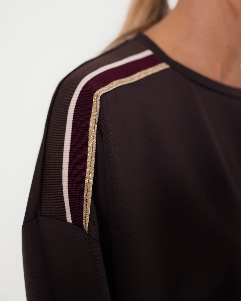 Yumi Striped Top | Chocolate Brown