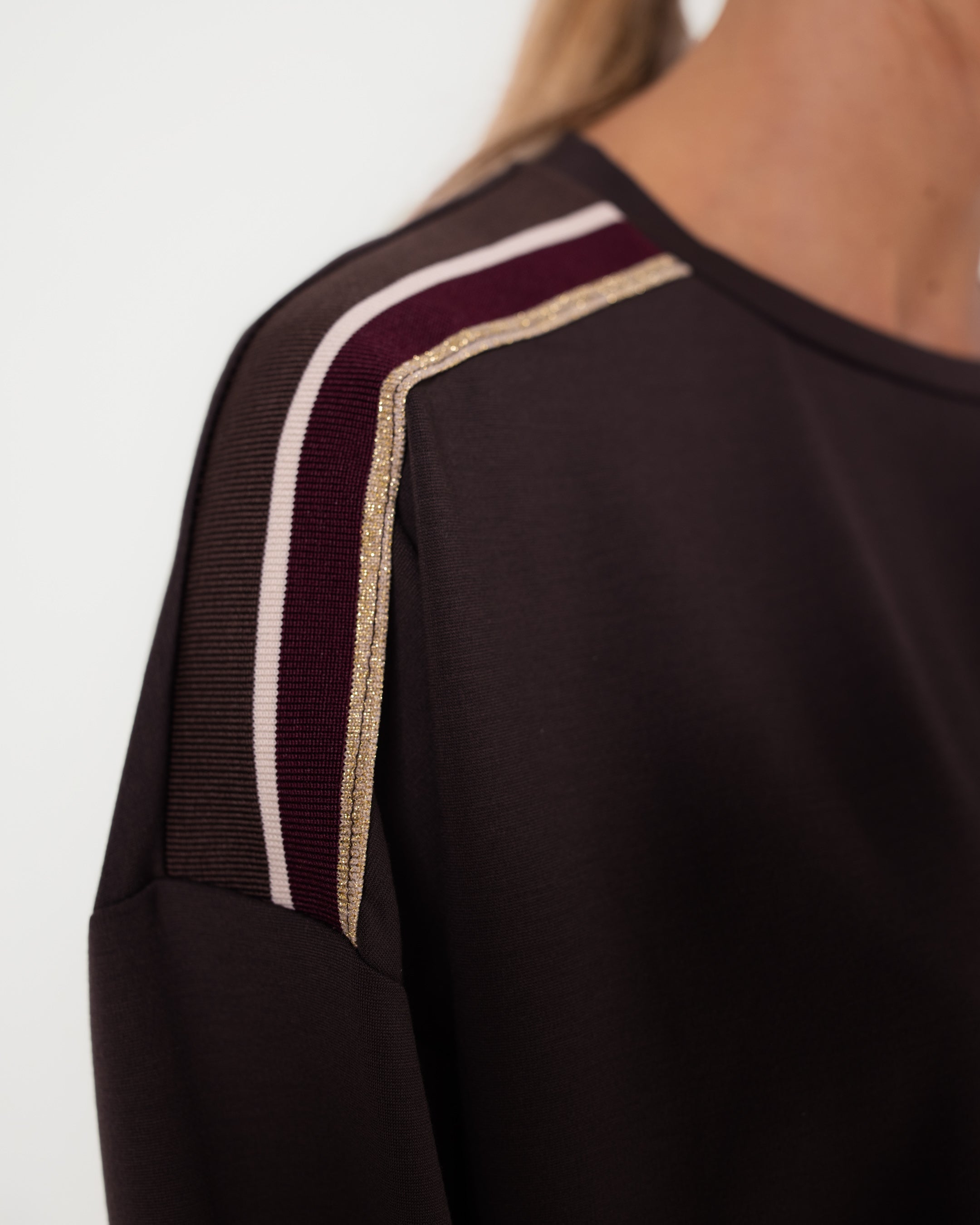 Yumi Striped Top | Chocolate Brown