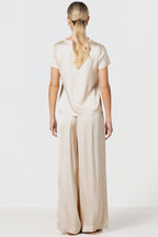 Matilda Satin T-Shirt | Cream
