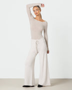 Mae Featherweight Boatneck Top | Oatmeal | Modal-Cashmere