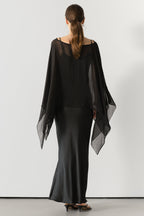 Emberly Lightweight Poncho | Black