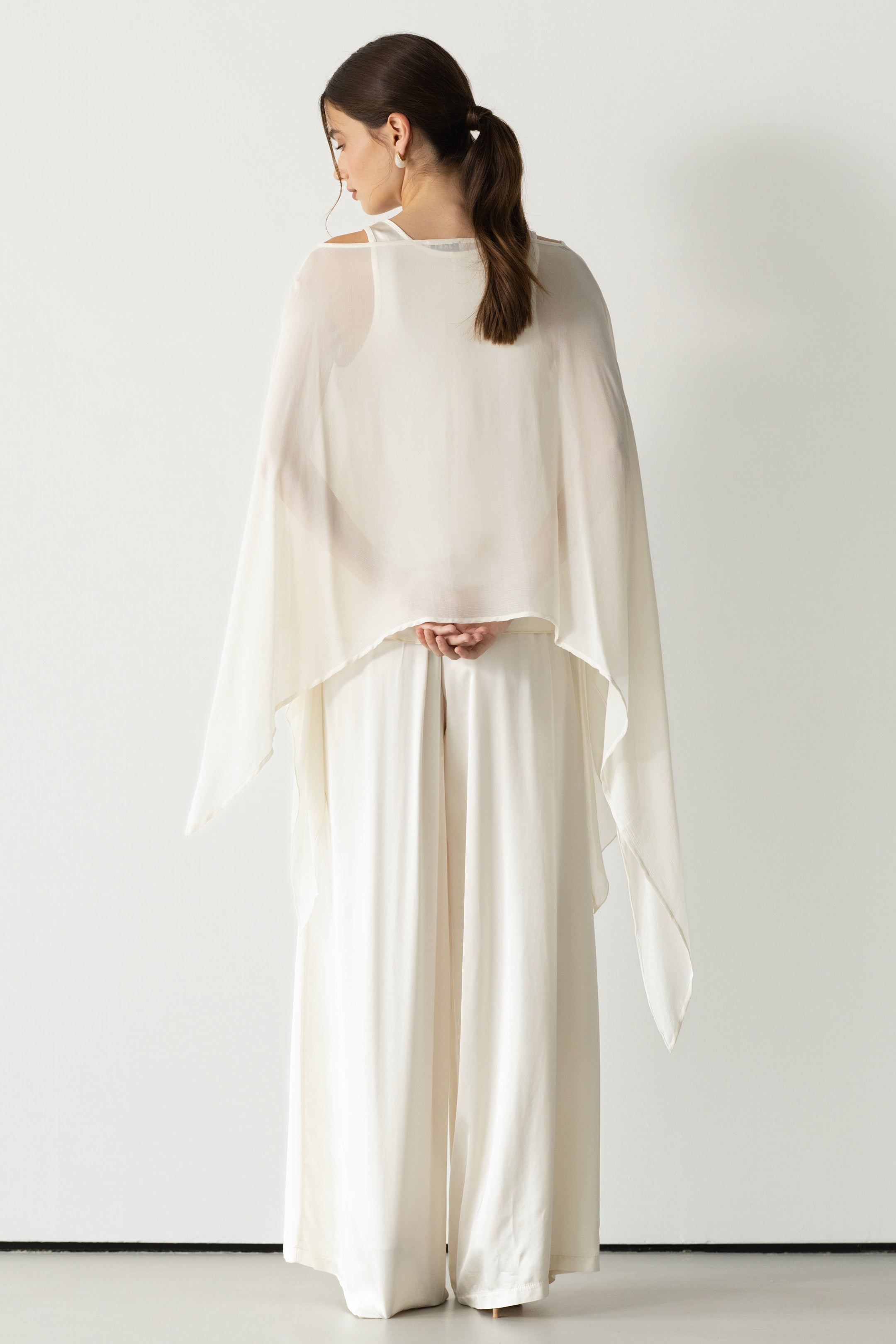 Emberly Lightweight Poncho | Cream