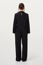 Lana High Neck Top | Black