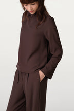 Lana High Neck Top | Espresso Brown