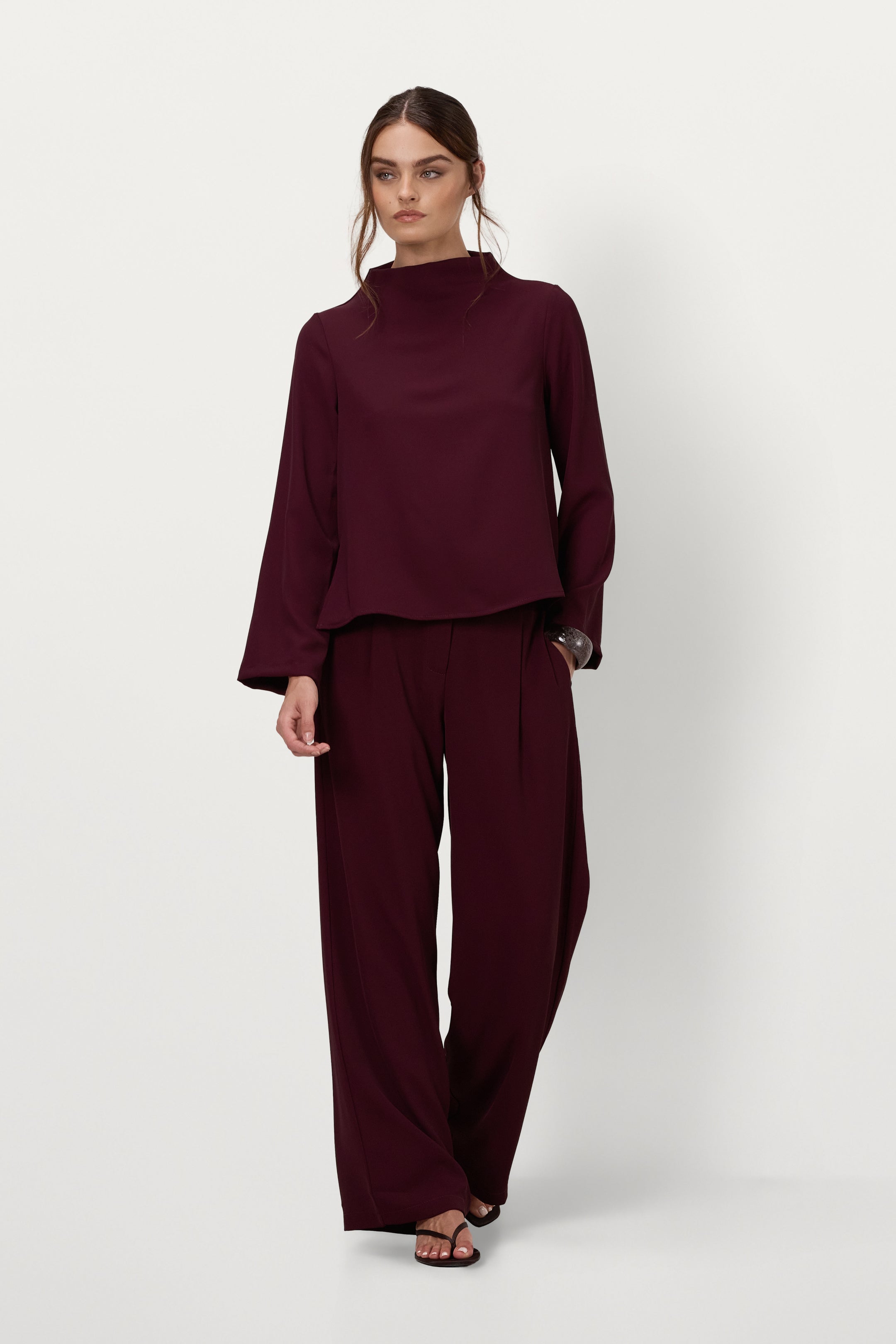 Lana Trousers | Burgundy