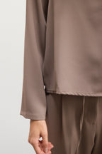 Lana High Neck Top | Taupe