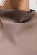 Lana High Neck Top | Taupe