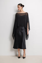 Emberly Lightweight Poncho | Black