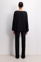 Arlet Wide Sleeve Boatneck | Black