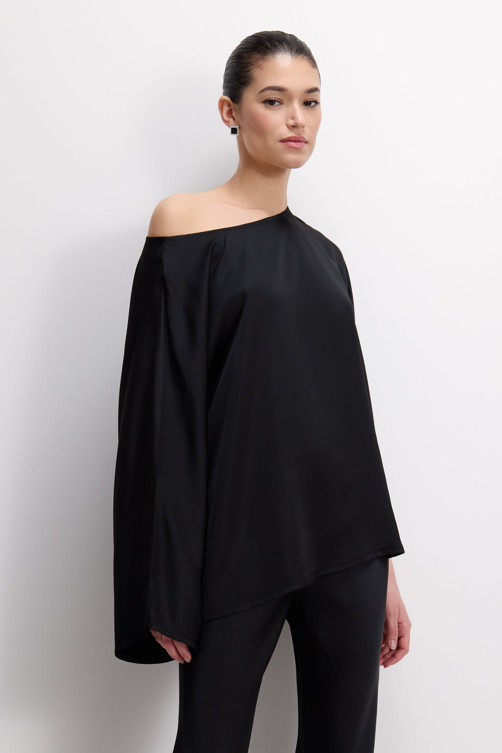 Arlet Wide Sleeve Boatneck | Black