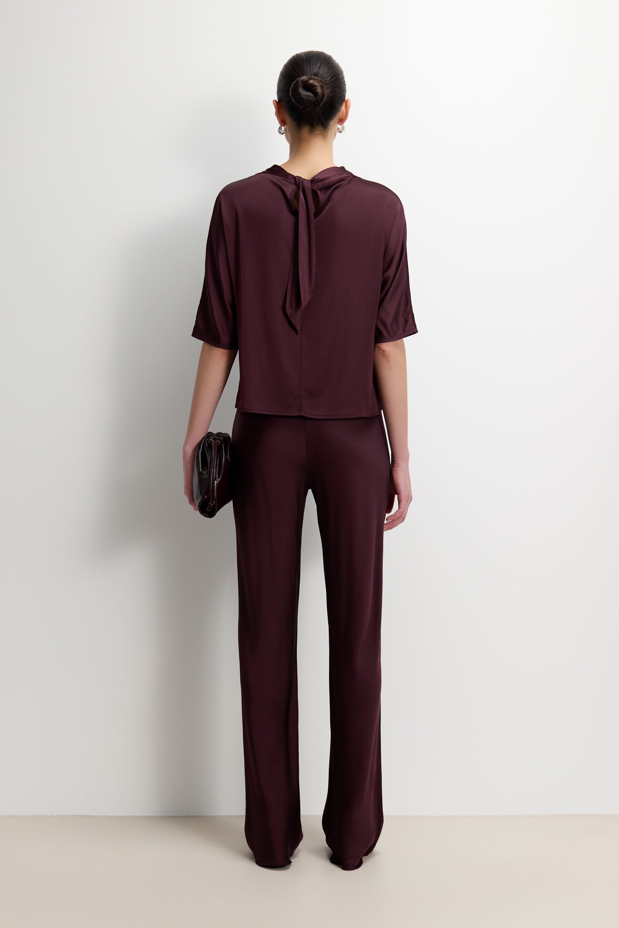 Genevieve Back Tie Top | Amethyst Plum