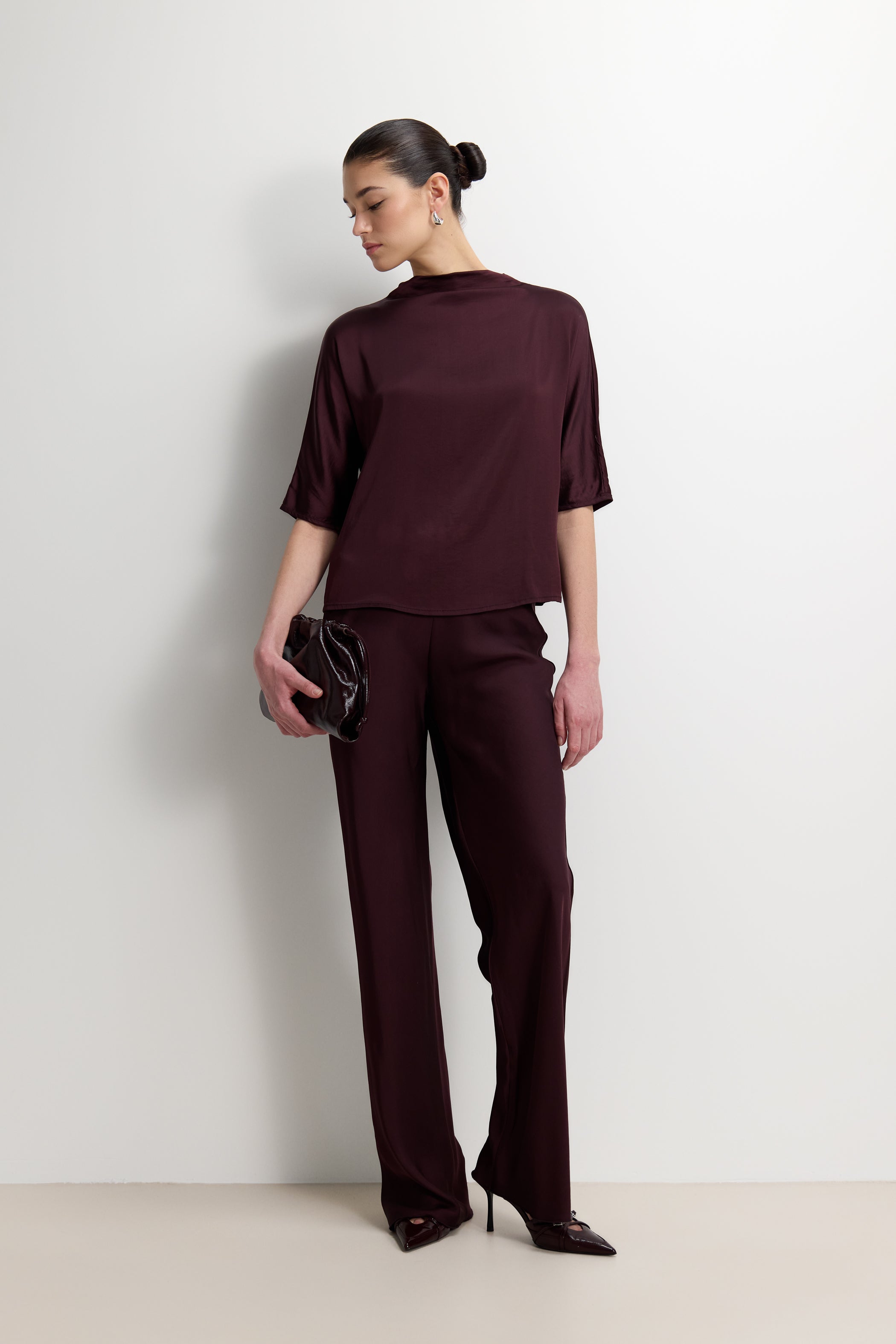 Genevieve Back Tie Top | Amethyst Plum