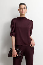 Genevieve Back Tie Top | Amethyst Plum