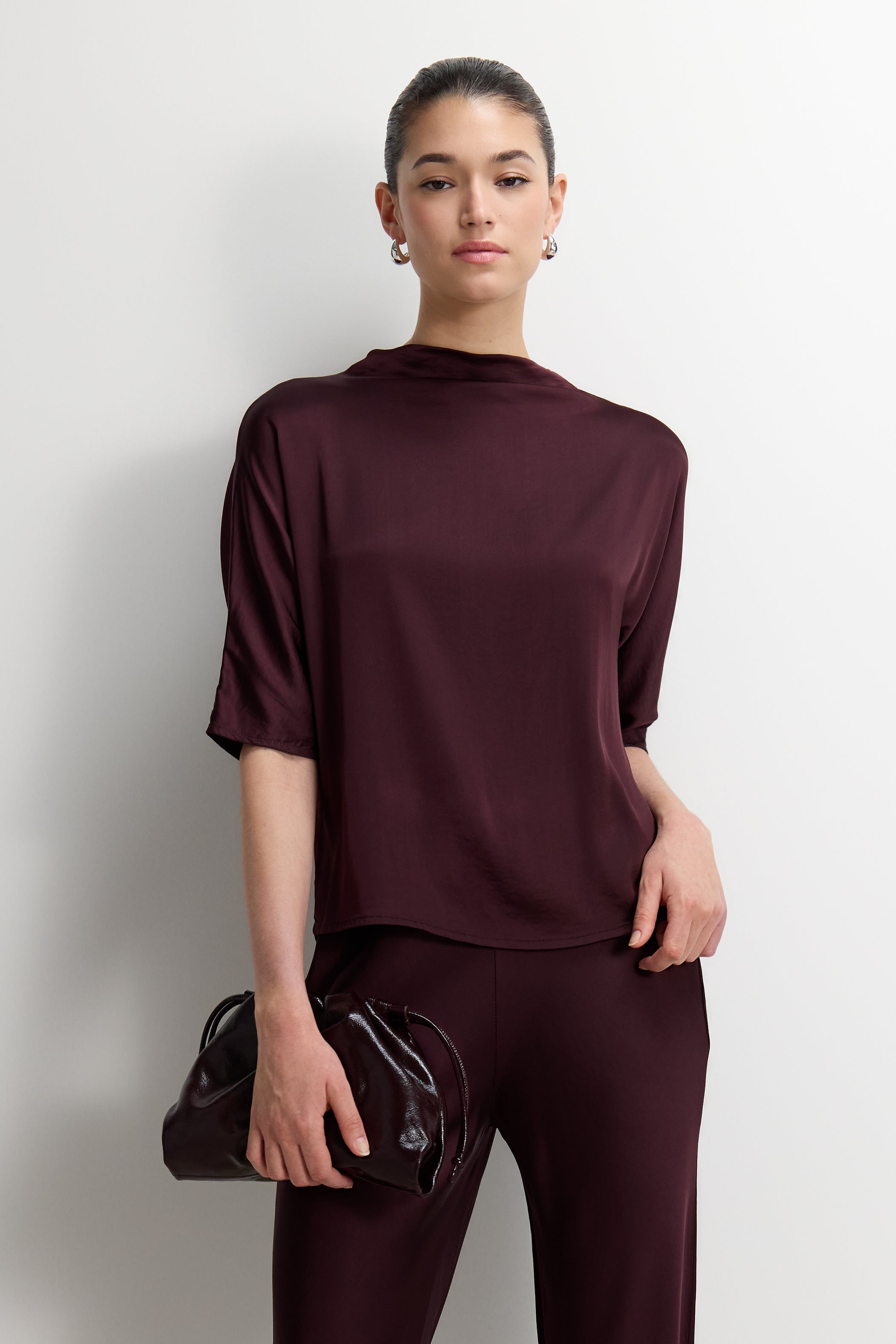 Genevieve Back Tie Top | Amethyst Plum