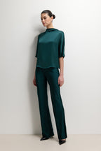 Genevieve Back Tie Top | Teal