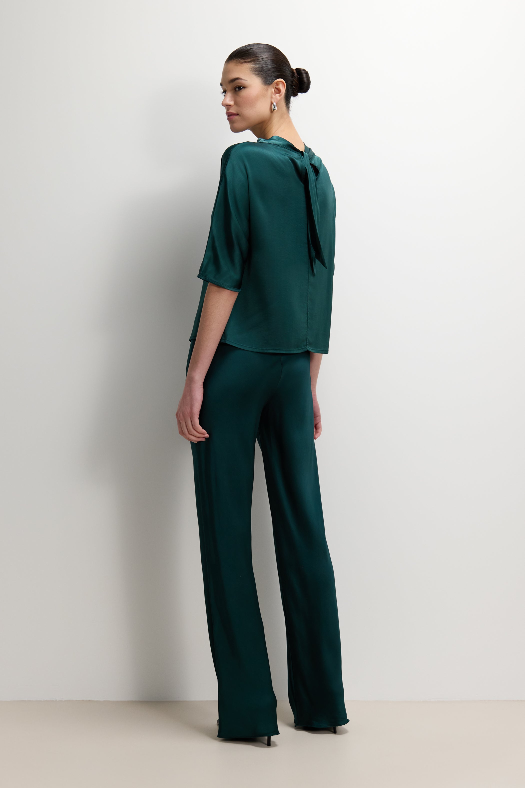 Genevieve Back Tie Top | Teal