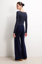 Mae Featherweight Boatneck Top | Navy | Modal-Cashmere