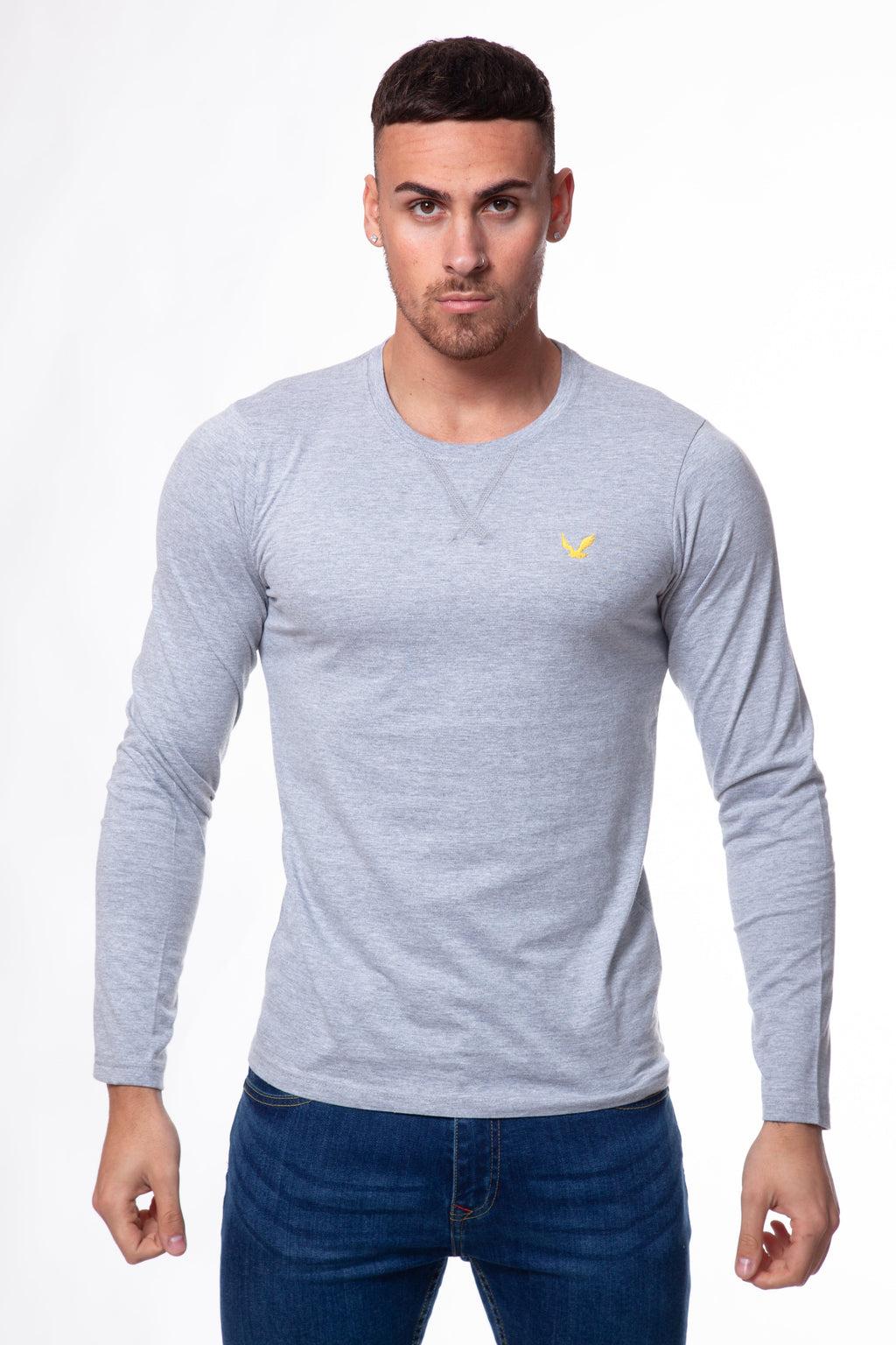 Bird Embroidered Long Sleeve T-Shirt