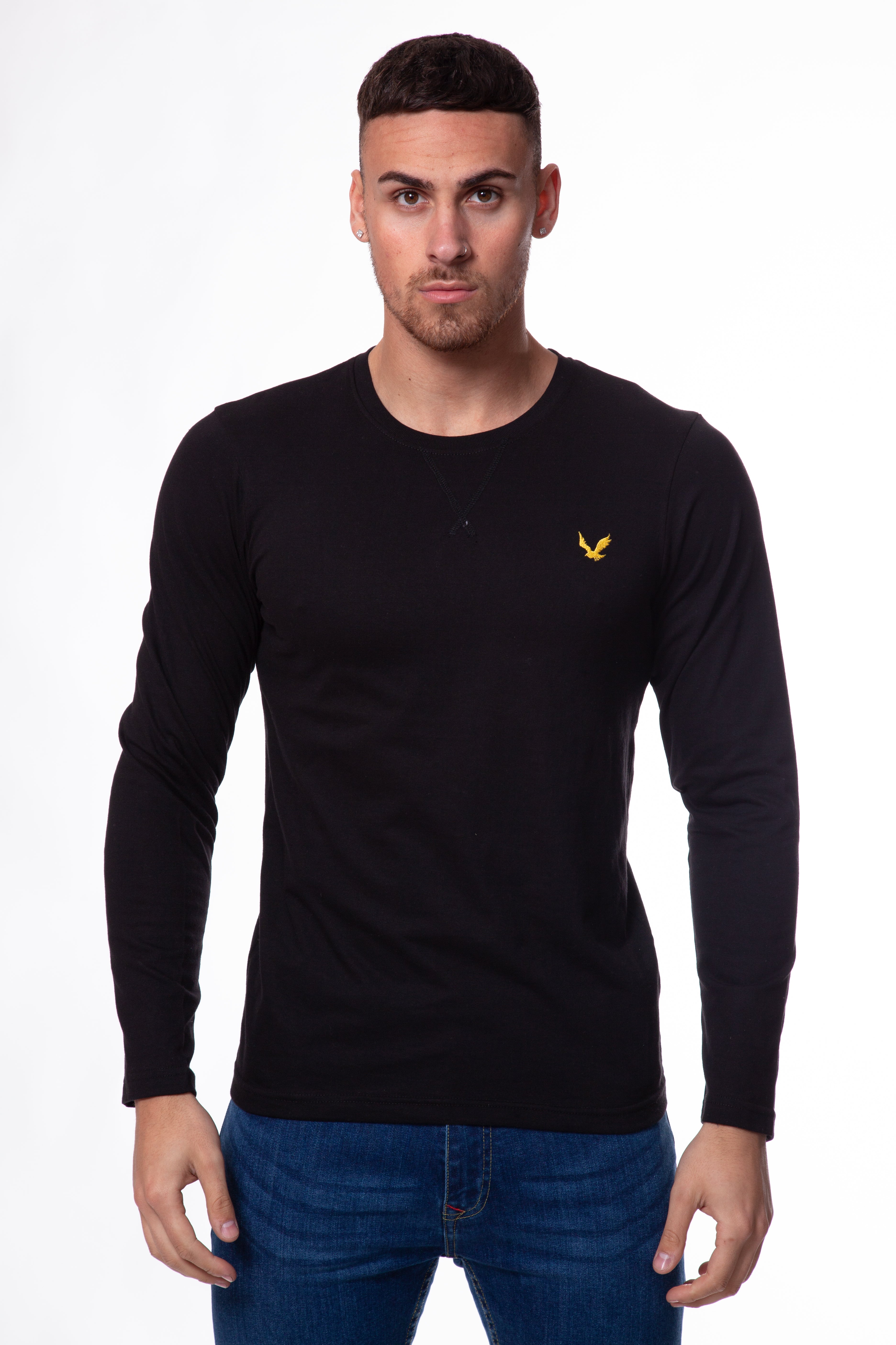 Bird Embroidered Long Sleeve T-Shirt