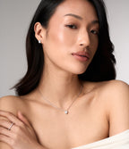 BUCKLEY LUXE - SILVER BEZEL SETTING OVAL NECKLACE