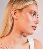 PUFFED HEART EARRING AND PENDANT SET