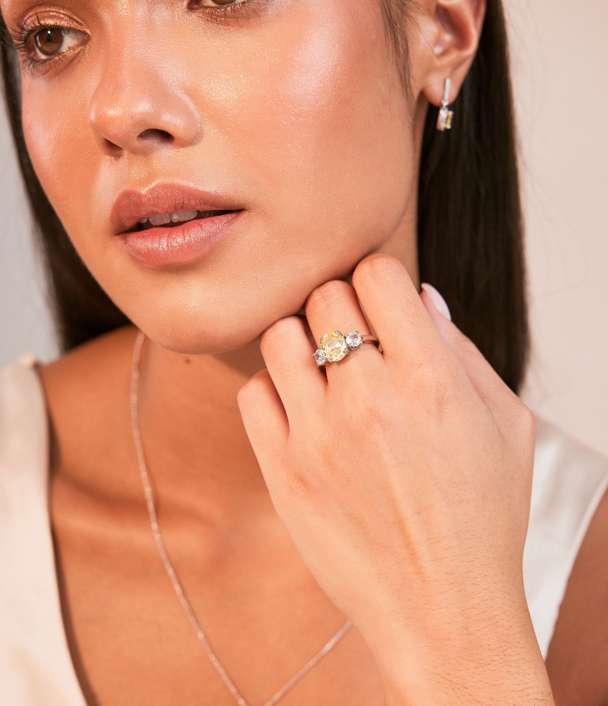 CUSHION DROP EARRINGS