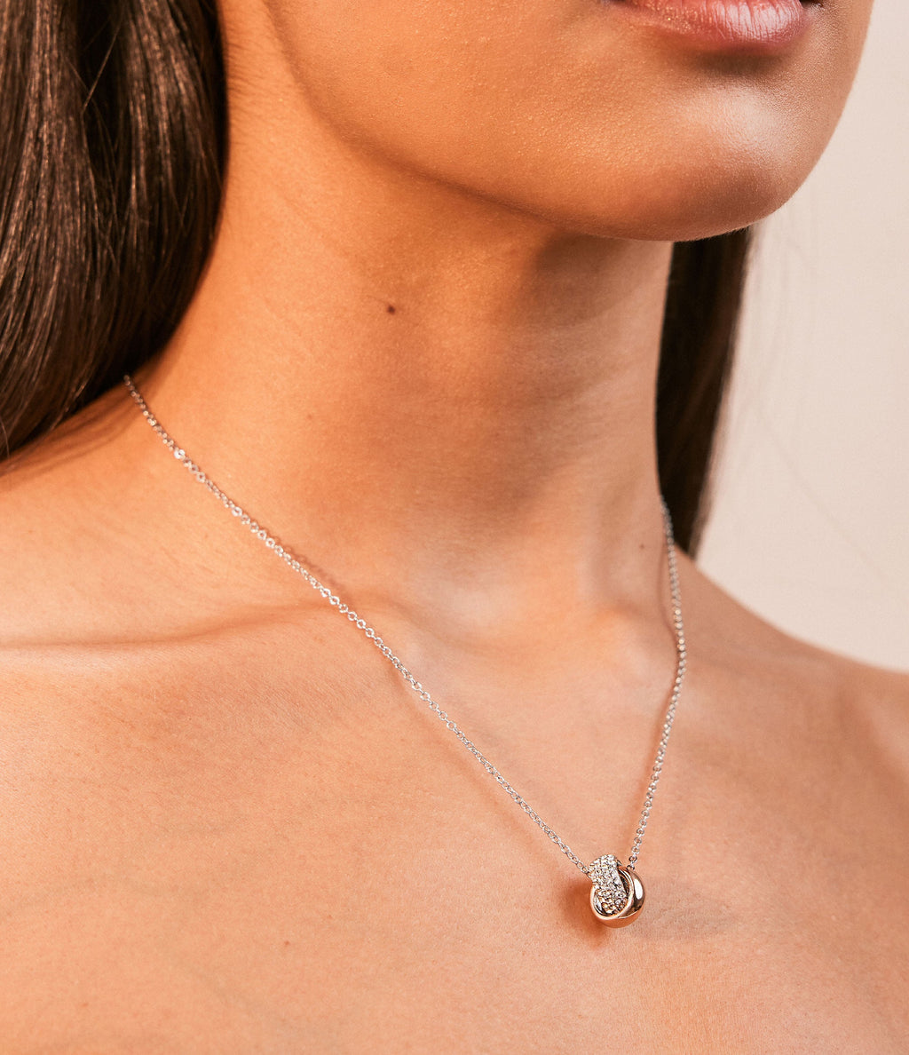 POLISHED CRYSTAL TWO-TONE PENDANT