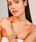 SET OF THREE BRACELETS WITH RONDELLES