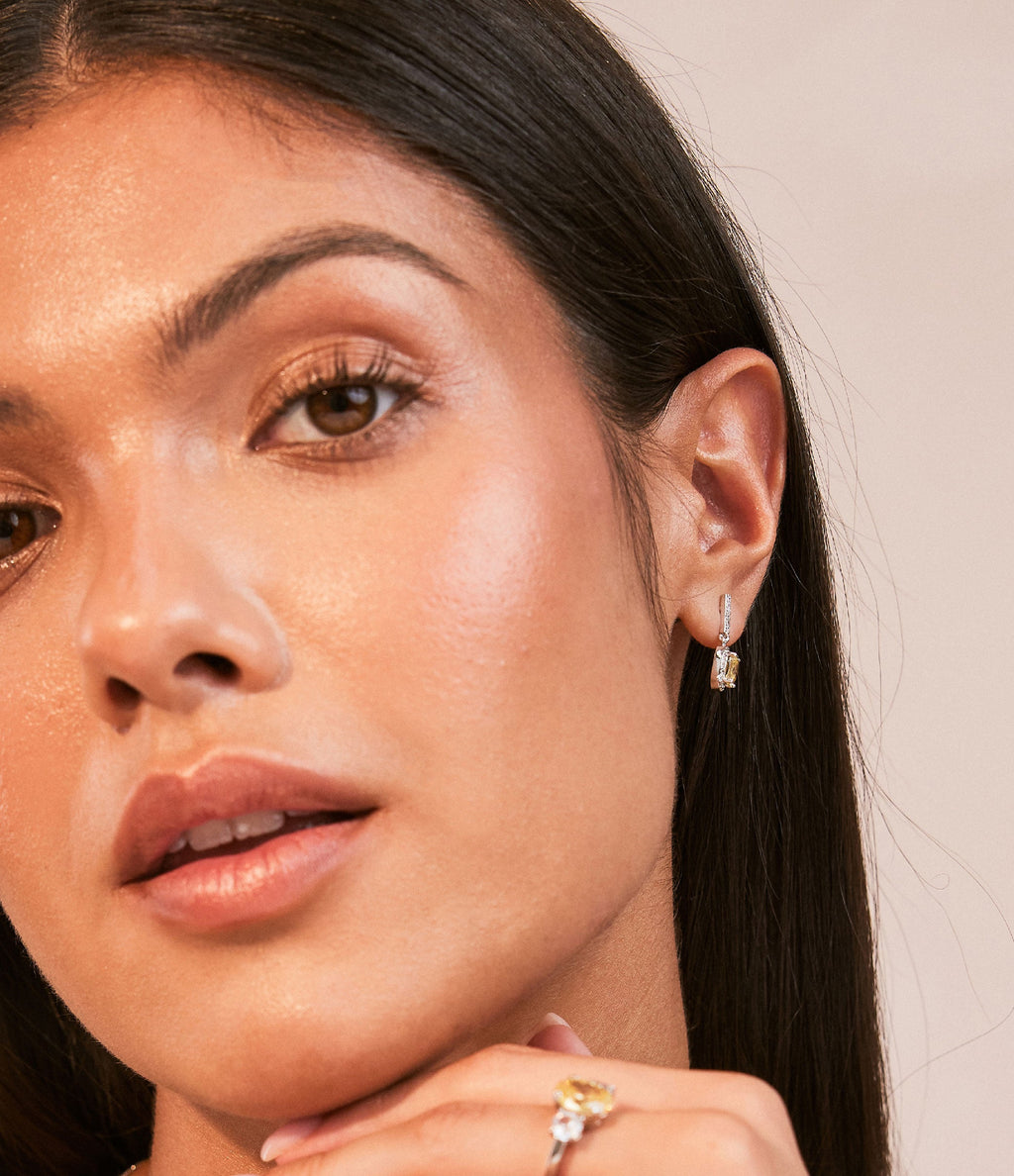 CUSHION DROP EARRINGS