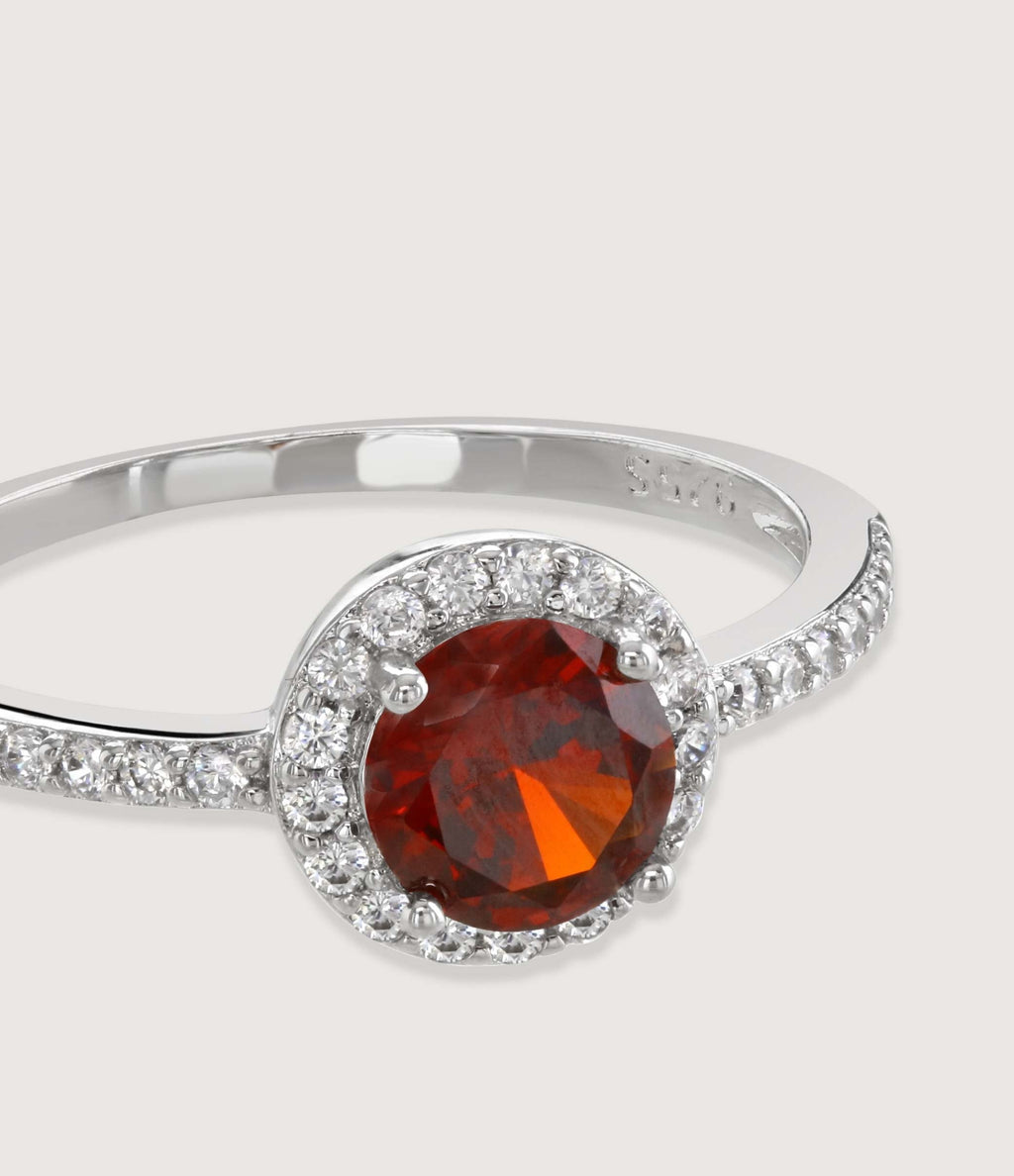 RUBY HALO RING