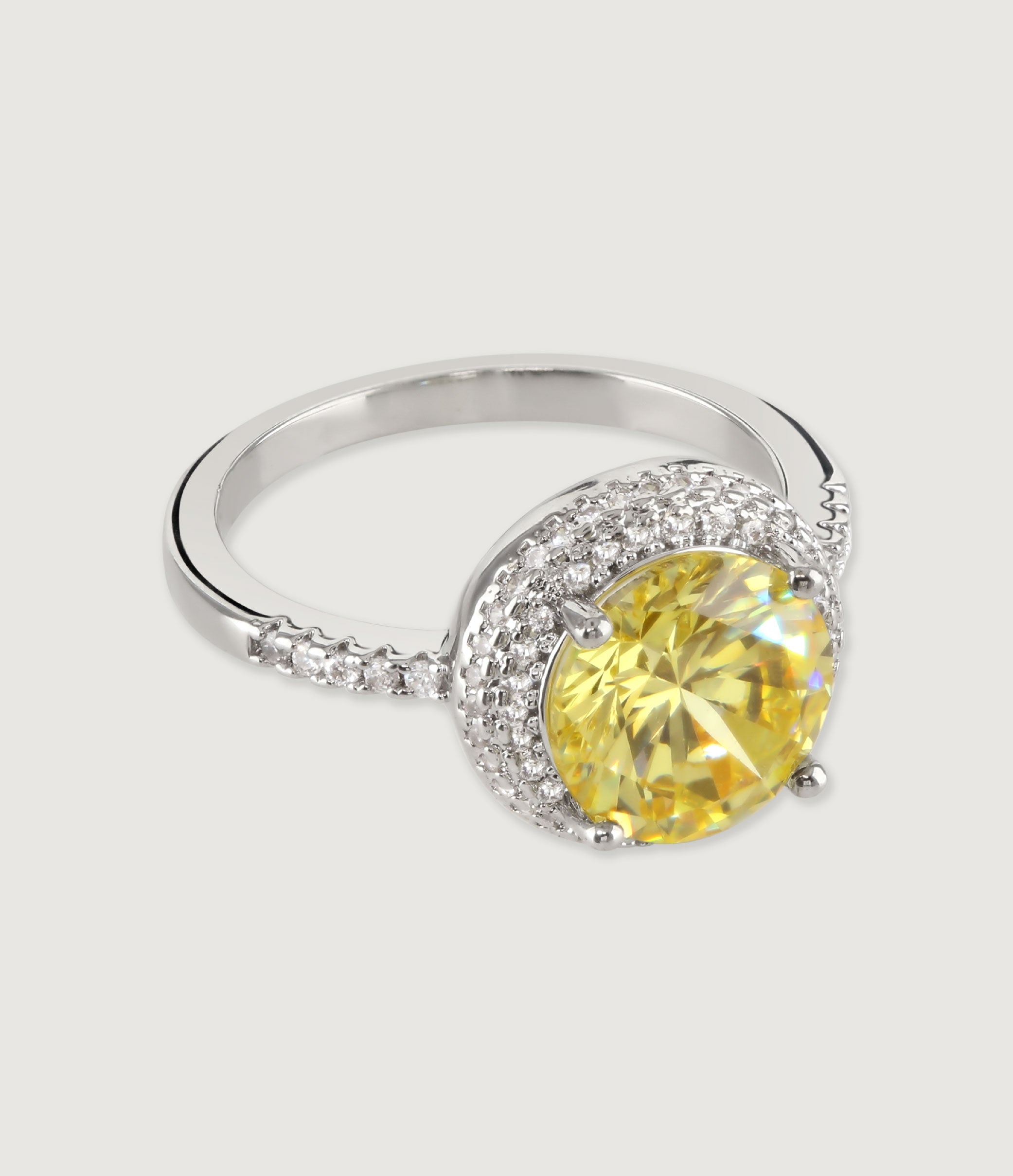 THE CARAT COLLECTION - CANARY SPARKLE SOLITAIRE RING
