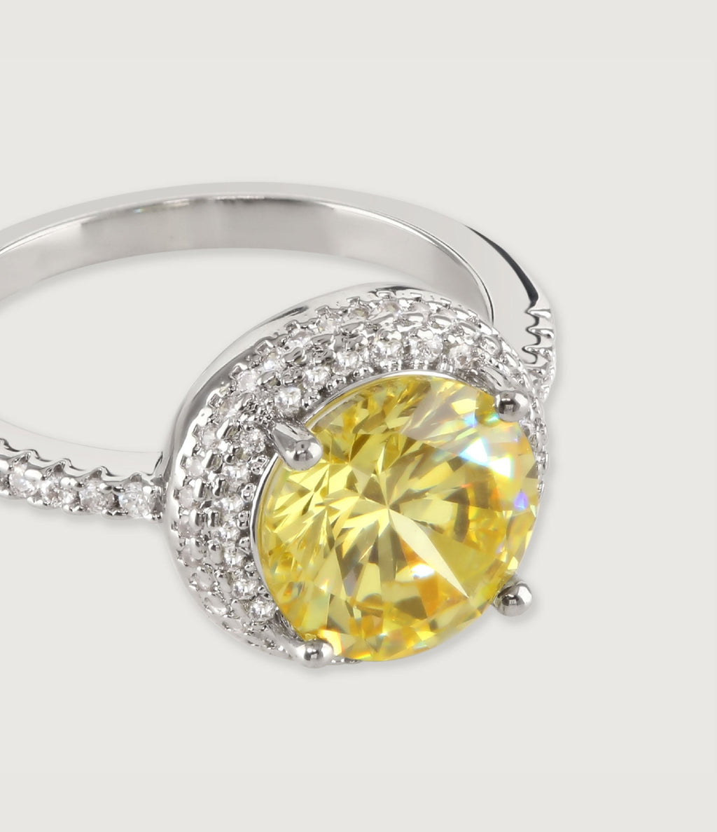 THE CARAT COLLECTION - CANARY SPARKLE SOLITAIRE RING