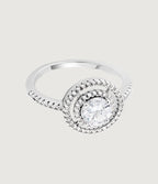 THE CARAT COLLECTION - CLEAR SOLITAIRE DOUBLE HALO RING