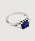 SAPPHIRE CUSHION MEGHAN SPARKLE RING