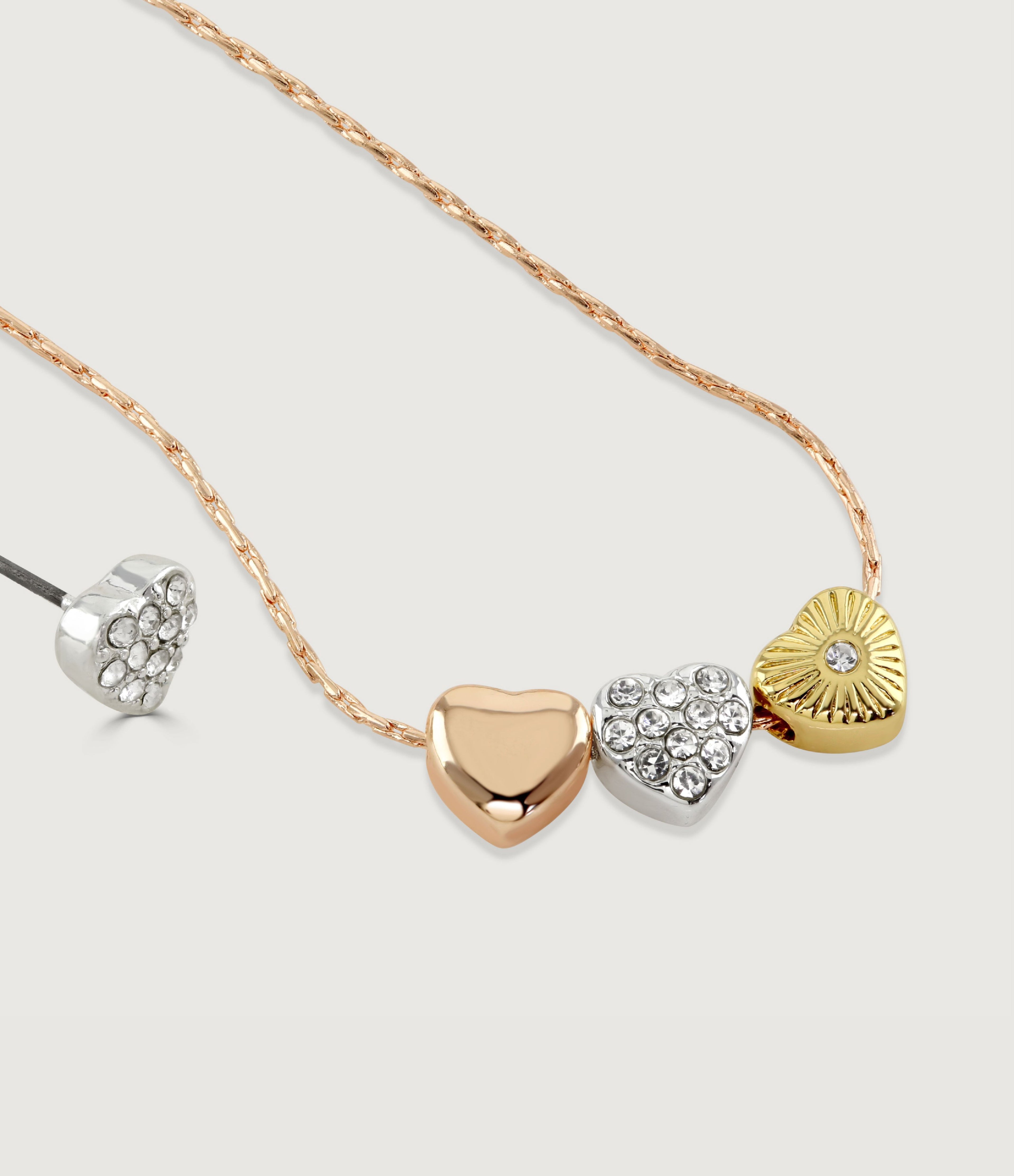 HEART TRIO EARRING AND PENDANT SET