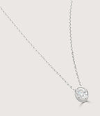 BUCKLEY LUXE - SILVER BEZEL SETTING OVAL NECKLACE